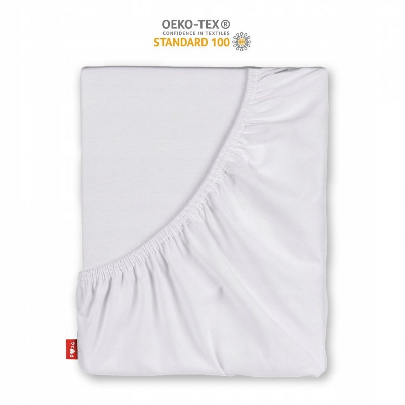 Prześcieradło Jersey z Gumką 200x200 Gruba Bawełna Czesana Bok 30 cm biały