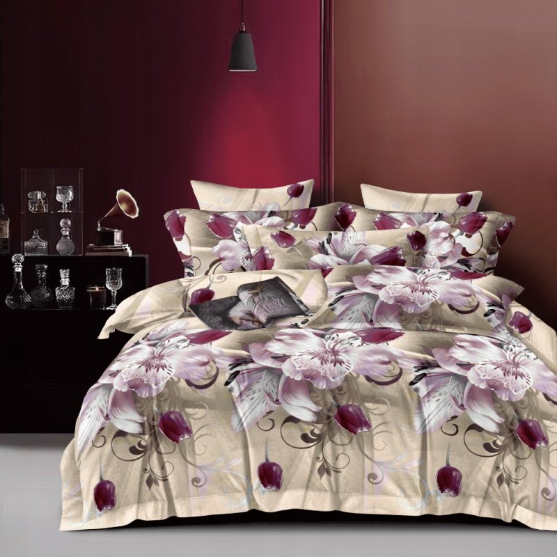 POŚCIEL 160x200 BAWEŁNA KOMPLET POŚCIELI + 2 POSZEWKI + PRZEŚCIERADŁO A-14