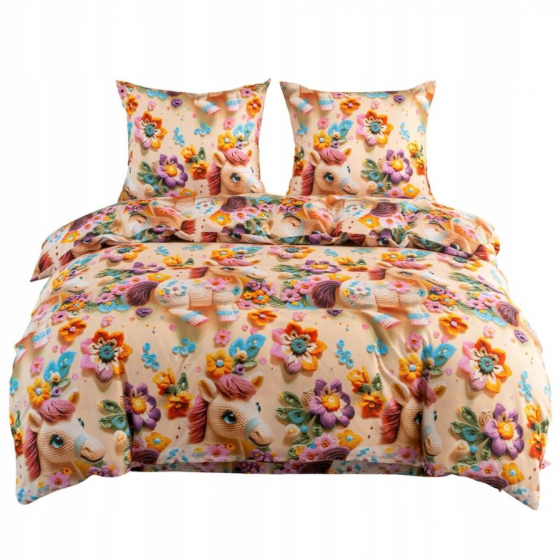 POŚCIEL 160x200 BAWEŁNA KOMPLET POŚCIELI BAWEŁNIANEJ + 2 POSZEWKI A-3299