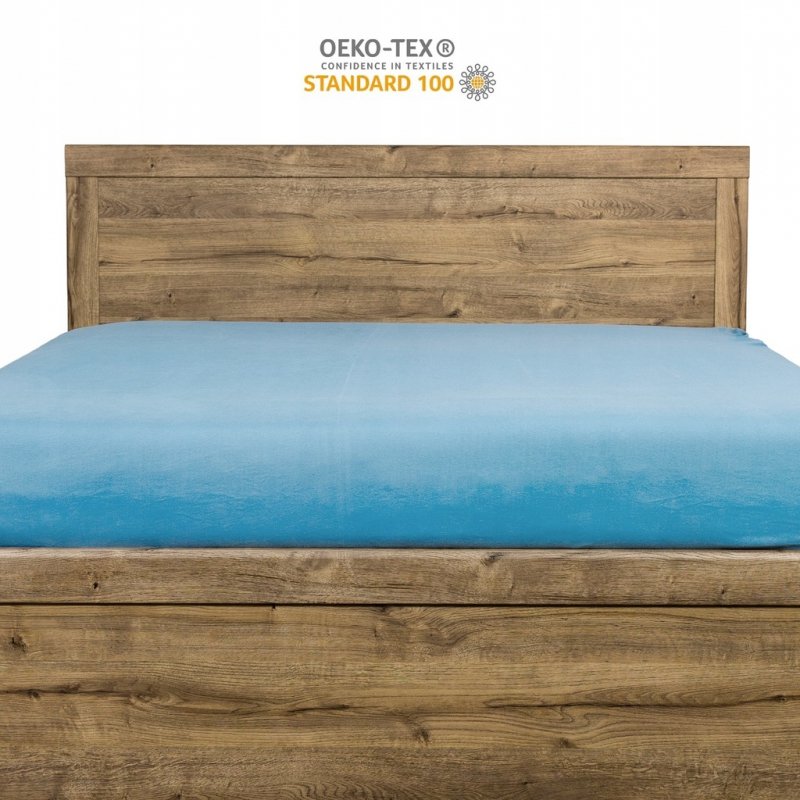 Prześcieradło Jersey z Gumką 120x200 Gruba Bawełna Bok 30 cm błękitny