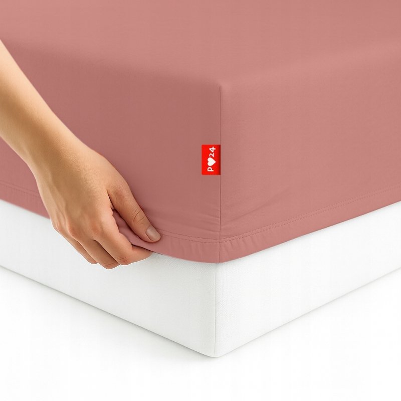 Prześcieradło 220x240 z Gumką GRUBA Bawełna Premium Bok 30 cm Paryski róż