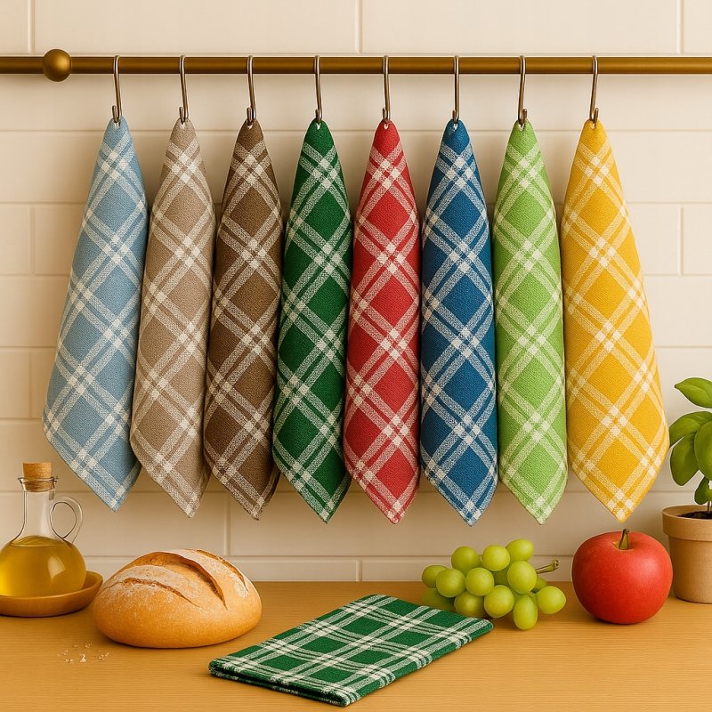 ŚCIERKA KUCHENNE BAWEŁNA 100% KOMPLET RĘCZNIKI ŚCIERKI MULTIKOLOR