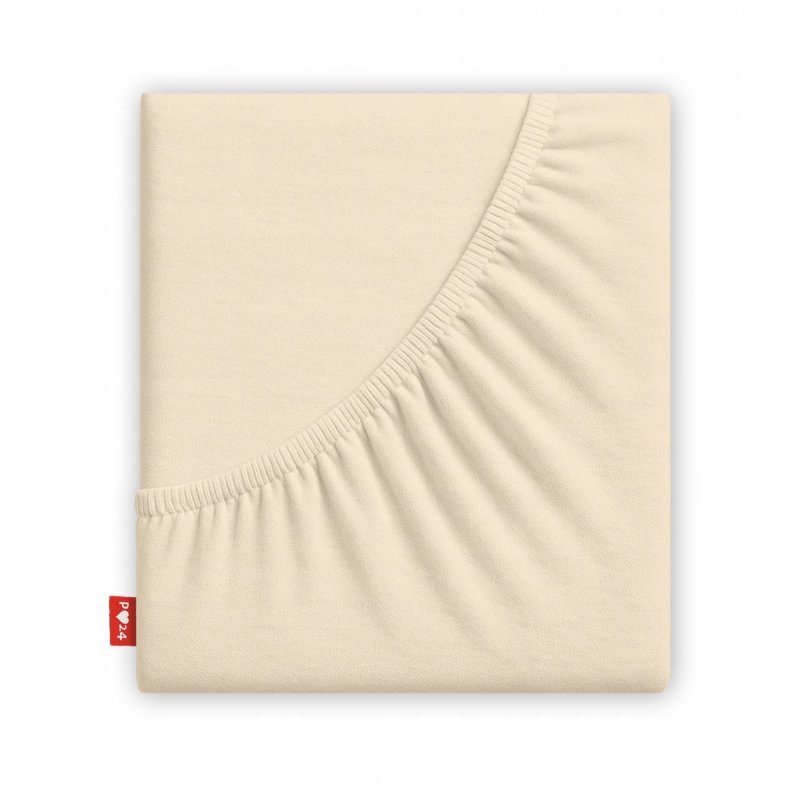 Prześcieradło 160x200 z Gumką GRUBA Bawełna Premium Bok 30 cm Kość słoniowa
