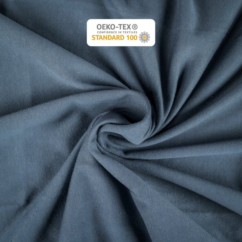 Prześcieradło Jersey z Gumką 200x200 Gruba Bawełna Bok 30 cm popiel ciemny