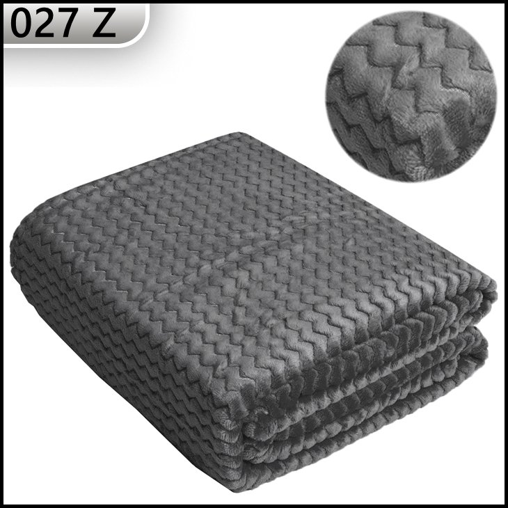 KOC Z MIKROFIBRY 200x220 NARZUTA  ZYGZAK
