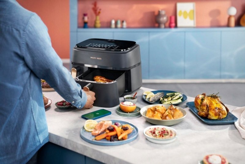 Frytkownica beztłuszczowa Philips Ovi Dual Basket 2750 W 9 l 2 szuflady