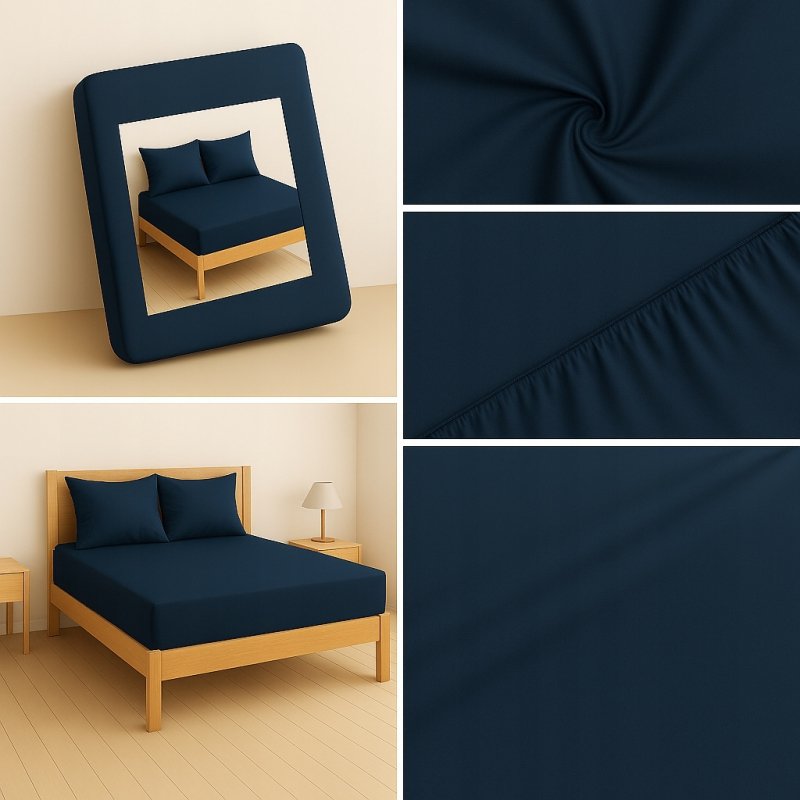 PRZEŚCIERADŁO Z GUMKĄ 180x200 GRANAT MATERAC ZAKŁADKA DO 25 CM