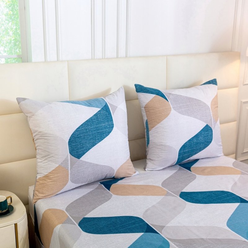 POŚCIEL 160x200 BAWEŁNA KOMPLET POŚCIELI BAWEŁNIANEJ + 2 POSZEWKI A-3042