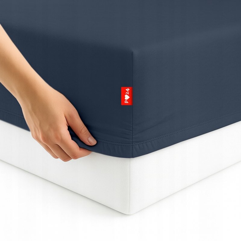 Prześcieradło Jersey z Gumką 90x200 Gruba Bawełna Bok 30 cm popiel ciemny