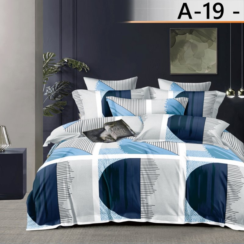 POŚCIEL 200x220 BAWEŁNA KOMPLET POŚCIELI + 2 POSZEWKI + PRZEŚCIERADŁO A-19