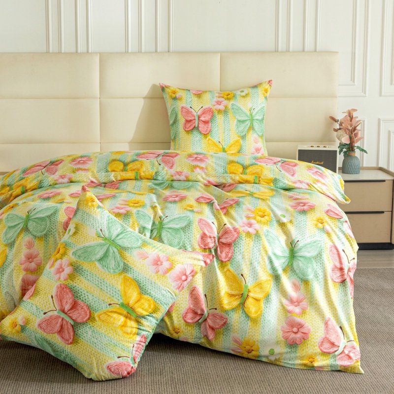 POŚCIEL 140x200 BAWEŁNIANA KOMPLET POŚCIELI + POSZEWKA WZÓR A-3284