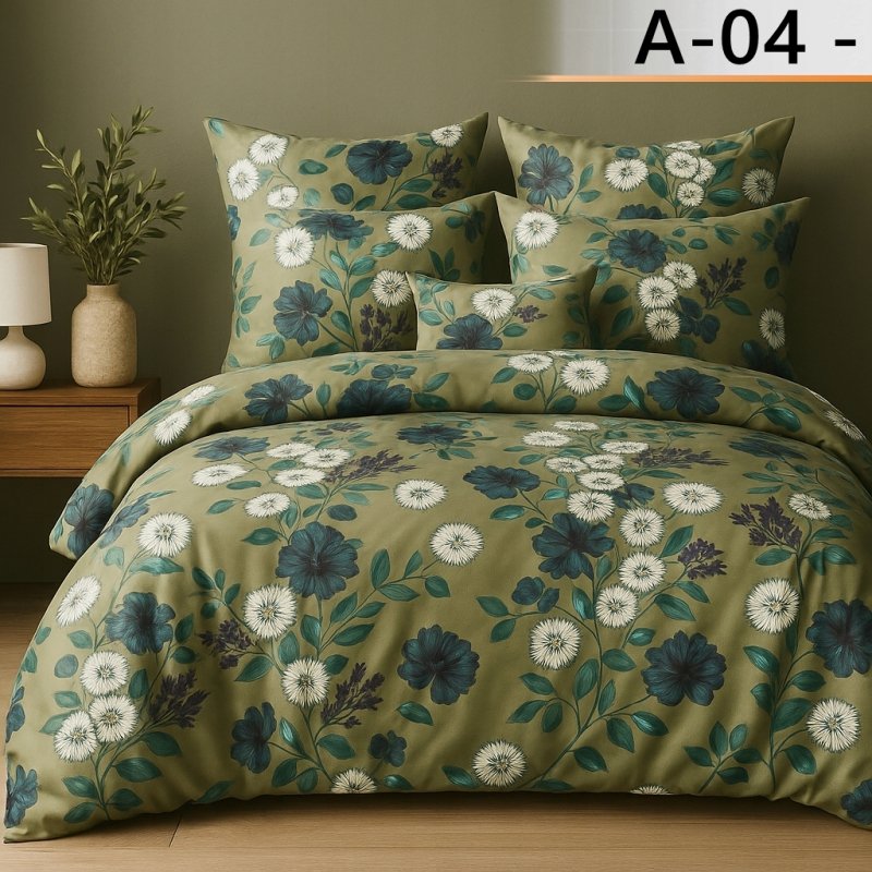 POŚCIEL 160x200 BAWEŁNA KOMPLET POŚCIELI + 2 POSZEWKI + PRZEŚCIERADŁO A-04