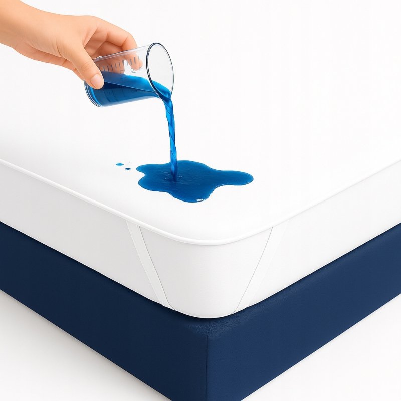 Ochraniacz na materac 120x200 BAWEŁNA WODOODPORNY 90C topper Z GUMKĄ POLSKI