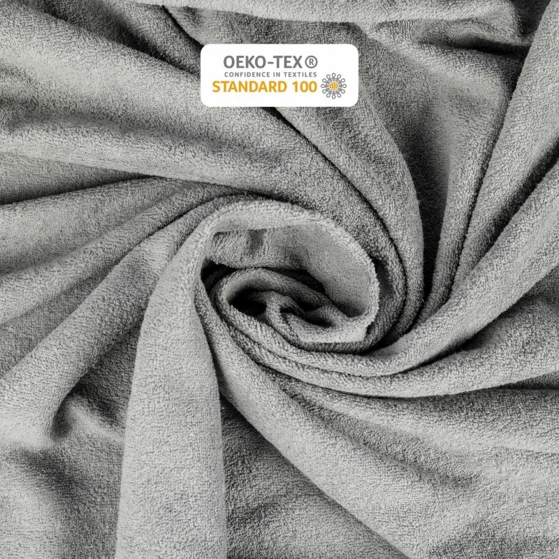 Prześcieradło Frotte z Gumką 140X200 Gruba Bawełna 200g Bok 30 cm stalowy