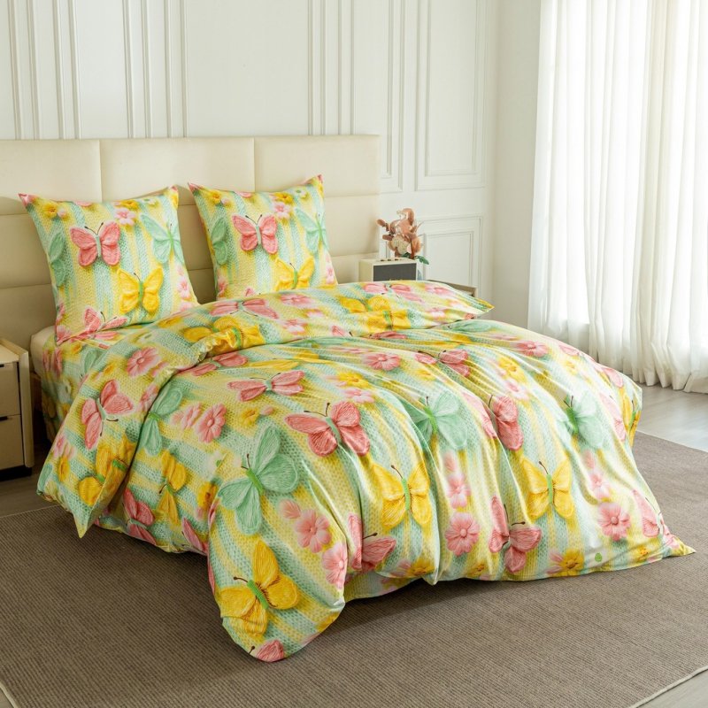 POŚCIEL 140x200 BAWEŁNIANA KOMPLET POŚCIELI + POSZEWKA WZÓR A-3284