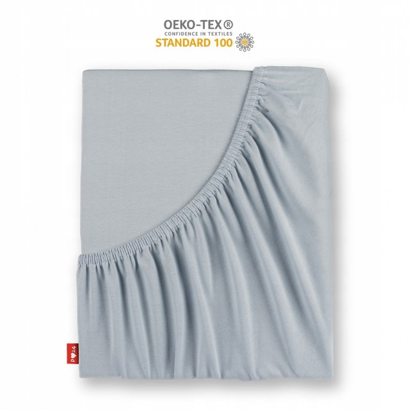 Prześcieradło Jersey z Gumką 220x240 Gruba Bawełna Bok 30 cm popielaty