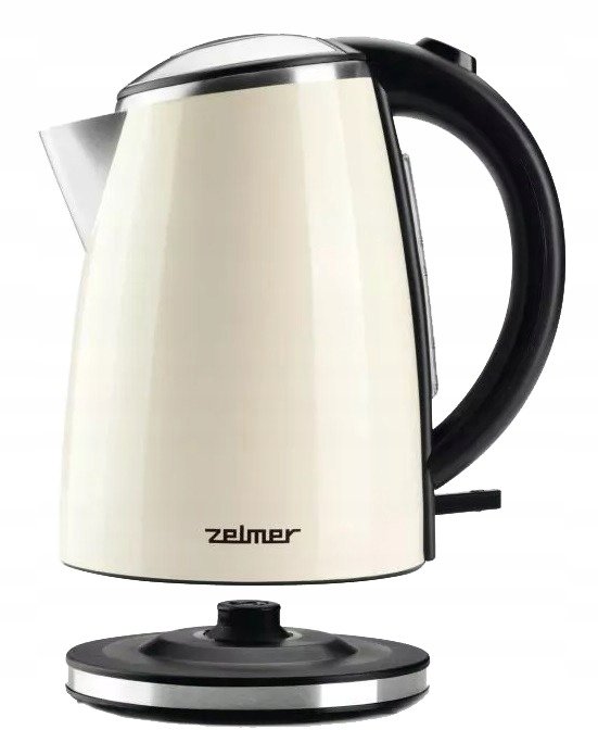 Czajnik elektryczny Zelmer ZCK1274E 2200 W 1,7 l beżowy/brąz stal/krem