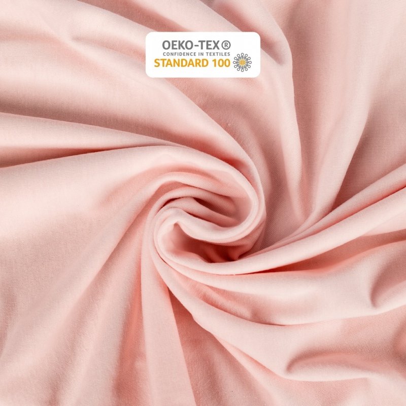 Prześcieradło Jersey z Gumką 160x200 Gruba Bawełna Bok 30 cm pudrowy róż