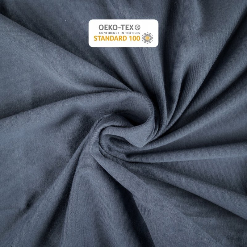 Prześcieradło 100x200 z Gumką GRUBA Bawełna Premium Bok 30 cm Popiel ciemny