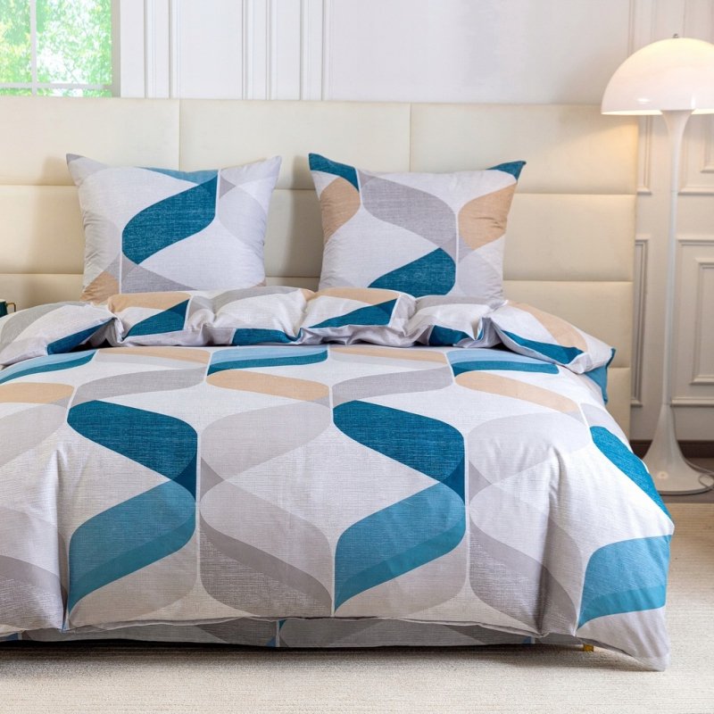 POŚCIEL 160x200 BAWEŁNA KOMPLET POŚCIELI BAWEŁNIANEJ + 2 POSZEWKI A-3042