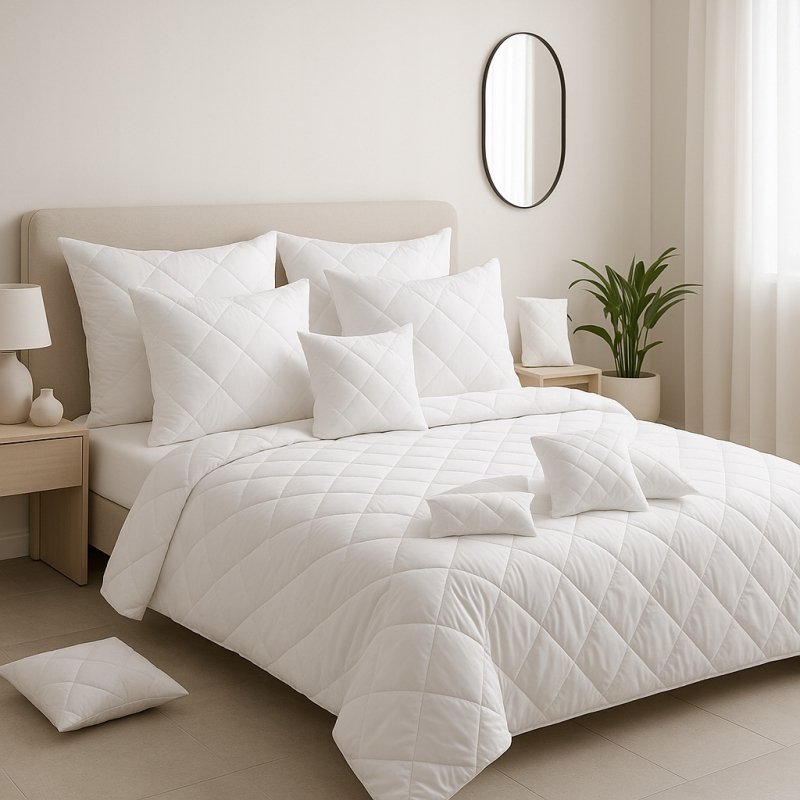 2x Poduszka 70x80 Antyalergiczna Pikowana GRUBA Polska HCS