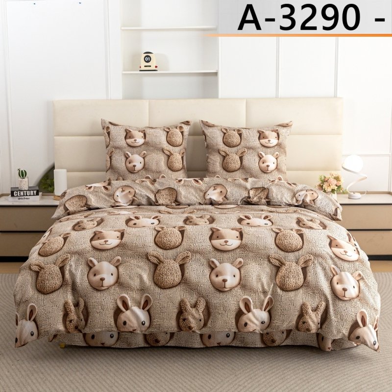 POŚCIEL 140x200 BAWEŁNIANA KOMPLET POŚCIELI + POSZEWKA WZÓR A-3290