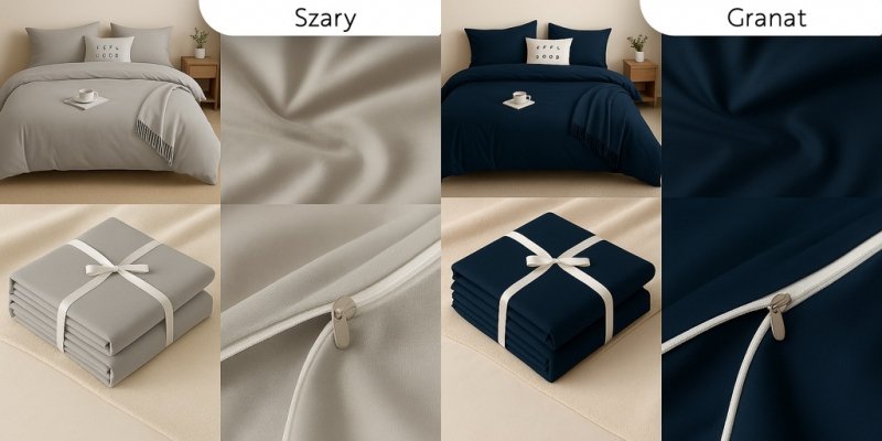 POŚCIEL JEDNOKOLOROWA 200x220 + 2x 70x80 | ZAMEK | MIKROFIBRA 12 Kolorów (WYBIERZ)