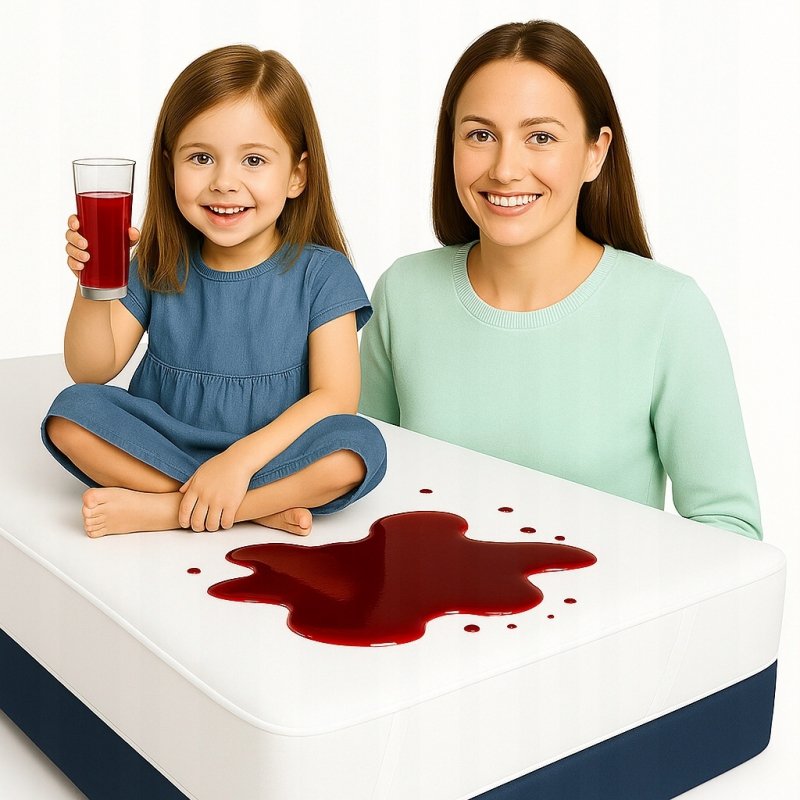 Ochraniacz na materac 100x200 NIEPRZEMAKALNY WODOODPORNY 90C topper Z GUMKĄ