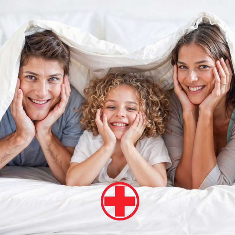 ZESTAW: KOŁDRA 160x200 MIKROFIBRA CAŁOROCZNA KOMA MEDIC LINE + 2 PODUSZKI 70x80 + 2 JAŚKI 40x40