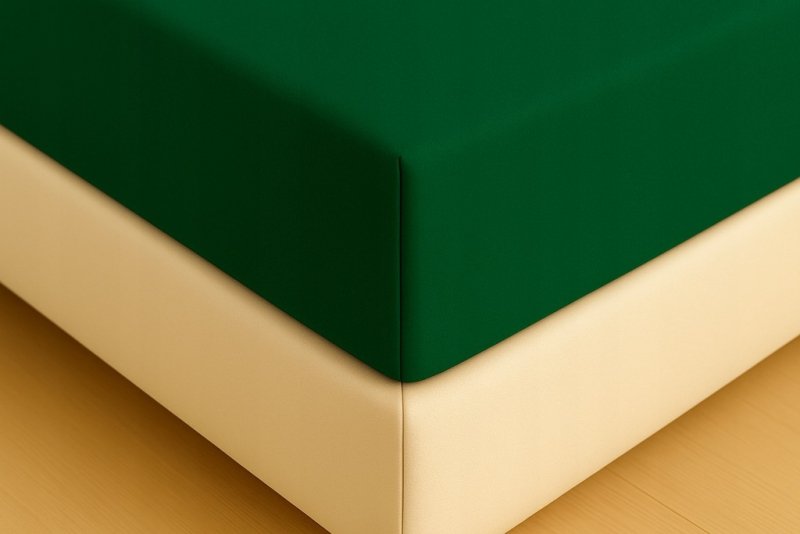 PRZEŚCIERADŁO Z GUMKĄ 200x220 BUTELKOWA ZIELEŃ MATERAC ZAKŁADKA DO 25 CM