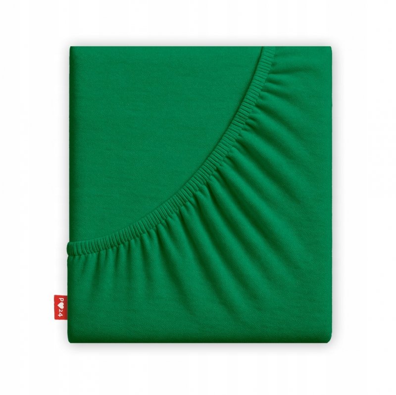 Prześcieradło 140x200 z Gumką GRUBA Bawełna Premium Bok 30 Butelkowa zieleń