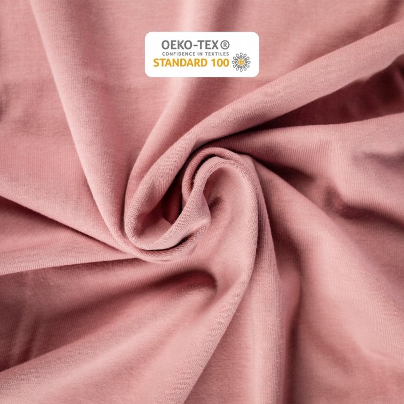 Prześcieradło Jersey z Gumką 220x240 Gruba Bawełna Bok 30 cm paryski róż
