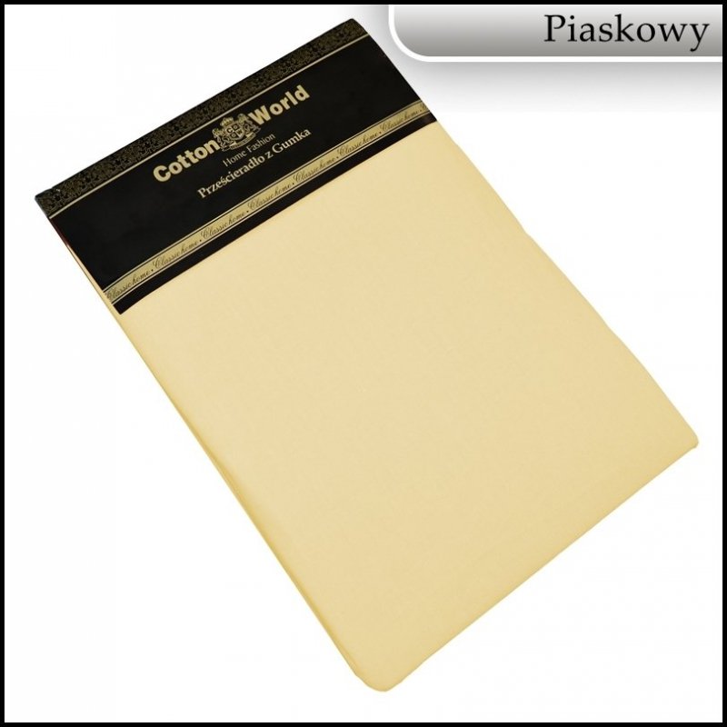 PRZEŚCIERADŁO BAWEŁNIANE Z GUMKĄ 160X200 COTTON WORLD