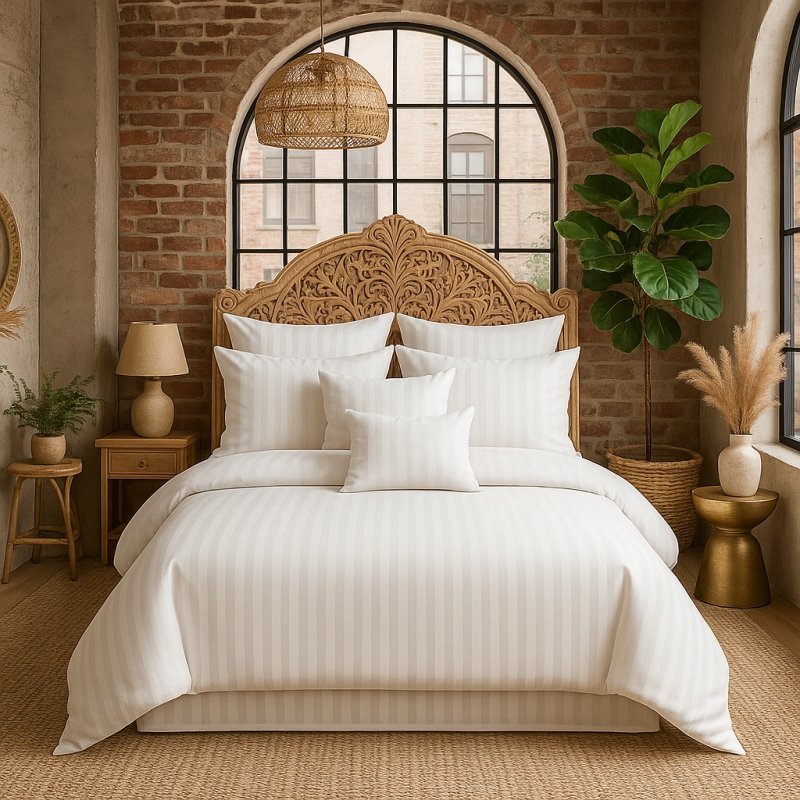 POŚCIEL 200x220 HOTELOWA 100% GRUBA BAWEŁNA SATYNOWA ADAMASZEK BIAŁY