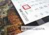 Kalendarz jednodzielny Eko Sky, płaski, druk jednostronny kolorowy (4+0), Folia błysk jednostronnie, Podkład - Karton 300 g, okienko czerwone - 300 sztuk