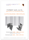 ulotka 4xDL składana do DL (8 stron DL), druk pełnokolorowy obustronny 4+4, na papierze kredowym, 130 g,  5000 sztuk