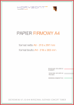 papier firmowy A4 / druk pełnokolorowy jednostronny 4+0, na papierze offset / preprint 90 g - 250 sztuk