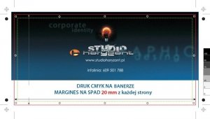 Baner laminowany ekono Frontlit 510g, oczka co 50 cm, 225 x 100 cm, 1 szt.