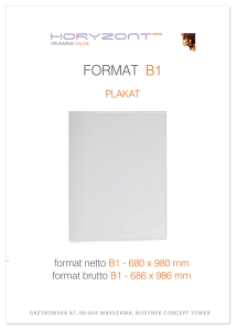 plakat B1, druk pełnokolorowy jednostronny 4+0, na papierze kredowym, 170 g - 70 sztuk