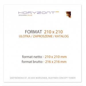 katalog 210 x 210 mm, druk pełnokolorowy obustronny 4+4, na papierze kredowym: okładka 250 g + środki 130 g, 28 str., 1000 sztuk