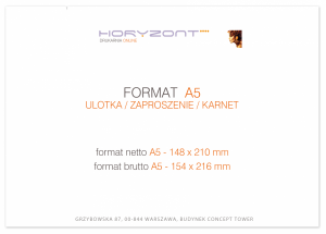zaproszenie A5 - 148 x 210 mm, druk dwustronny, kreda 350 g,  foliowane dwustronnie - 25 sztuk