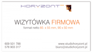 wizytówki bez folii, druk dwustronny pełnokolorowy 4+4, papier kredowy 450 g mat, 250 sztuk 
