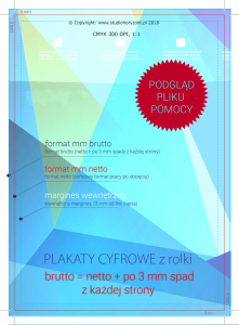 plakat XXL, 1000 x 700 mm, druk pełnokolorowy jednostronny 4+0, na papierze blueback 130 g - 1 sztuk   