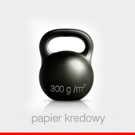 papier kredowy 300 g, druk 4+4