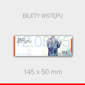 BILETY WSTĘPU 145x50 mm  - 80 g