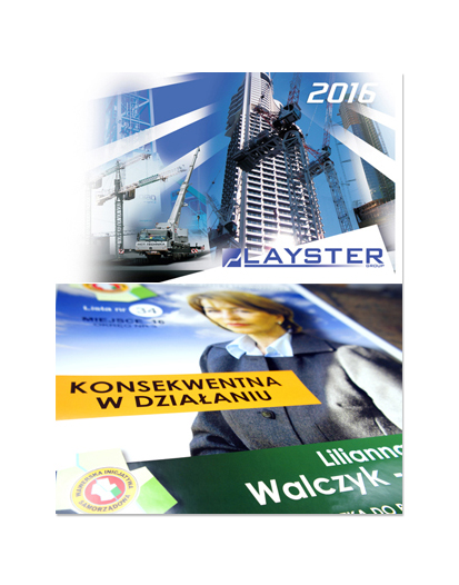 katalog A5, druk pełnokolorowy obustronny 4+4, na papierze kredowym, kreda 130 g, 32 str., 10 sztuk