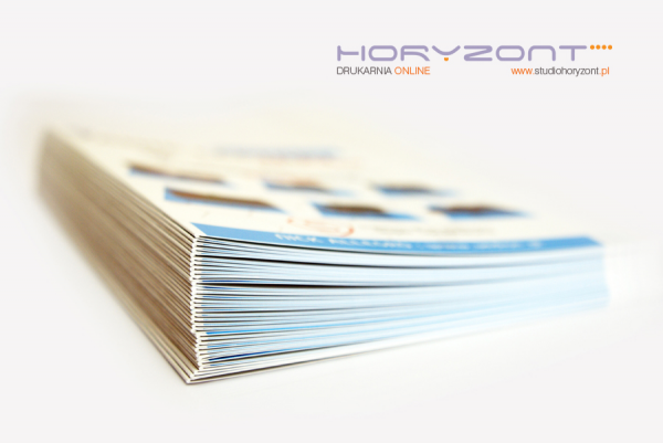 ulotka A4, 219 x 297 mm, wysyłka następny dzień, druk pełnokolorowy obustronny 4+4, na papierze kredowym, 130 g, 50 sztuk 