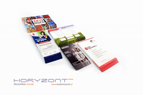 ulotka A4, druk pełnokolorowy obustronny 4+4, na papierze offsetowym 90 g, 125 sztuk 