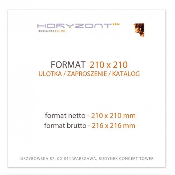 katalog 210 x 210 mm, druk pełnokolorowy obustronny 4+4, na papierze kredowym: okładka 250 g foliowana + środki 130 g, 48 str., 150 sztuk