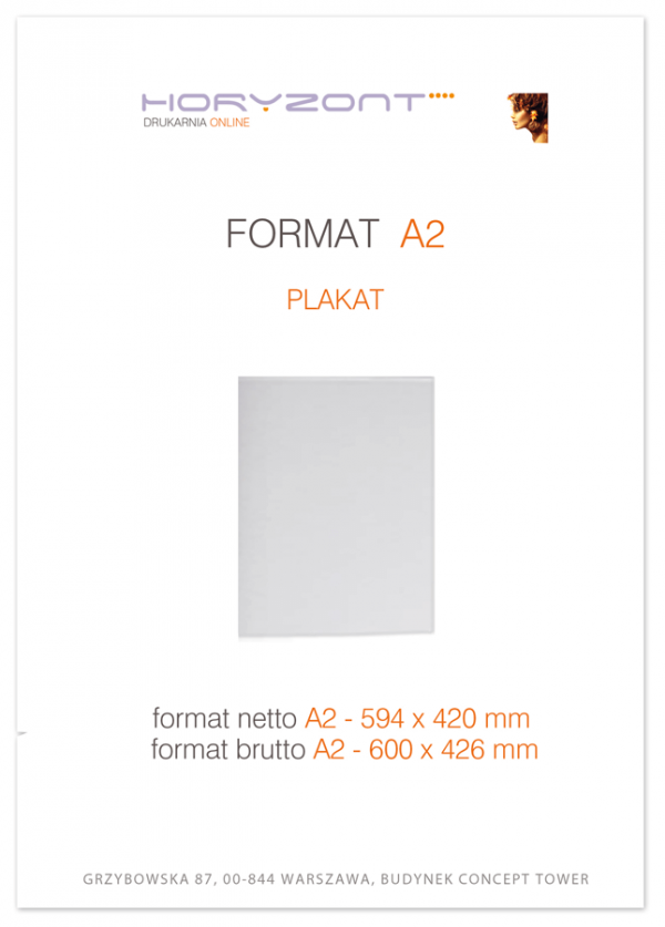plakat A2, ekspres, druk pełnokolorowy jednostronny 4+0, na papierze kredowym, 250 g - 30 sztuk  